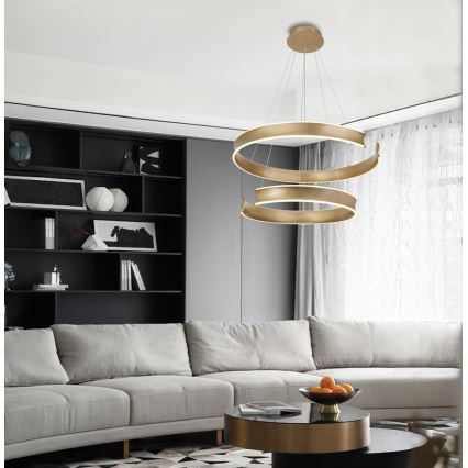 LED luster na sajli MARLEN LED/84W/230V zlatni