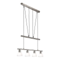 LED Luster na sajli MATTES 4xE14/4W/230V 3000K sjajni krom