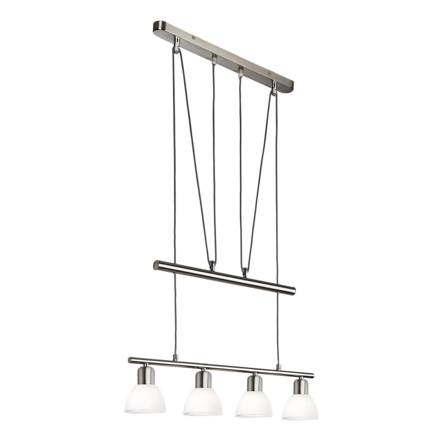 LED Luster na sajli MATTES 4xE14/4W/230V 3000K sjajni krom