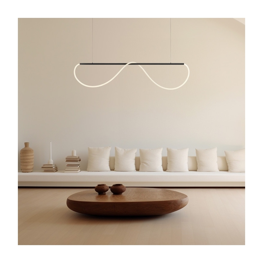 LED luster na sajli MELECA LED/36W/230V 3000/4000/6000K 160 cm crna