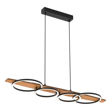 LED luster na sajli MELISA LED/35W/230V borovina