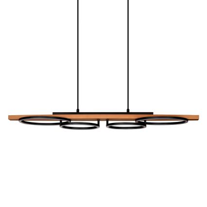 LED luster na sajli MELISA LED/35W/230V borovina