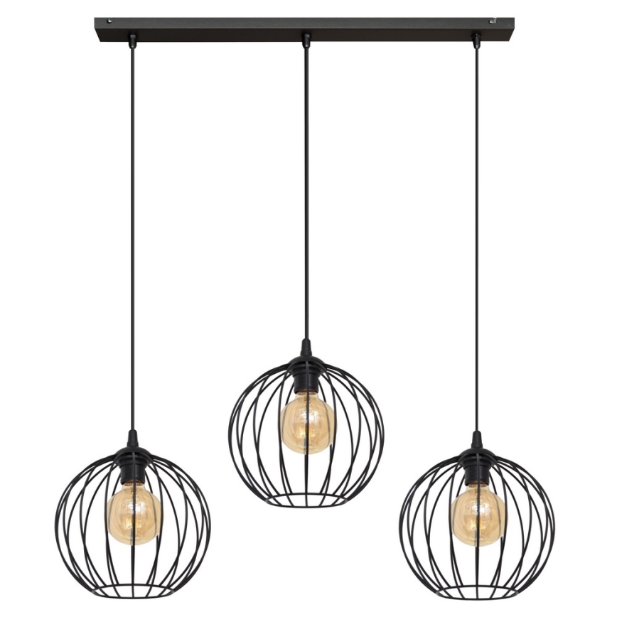 LED Luster na sajli MERCURE 3xE27/15W/230V