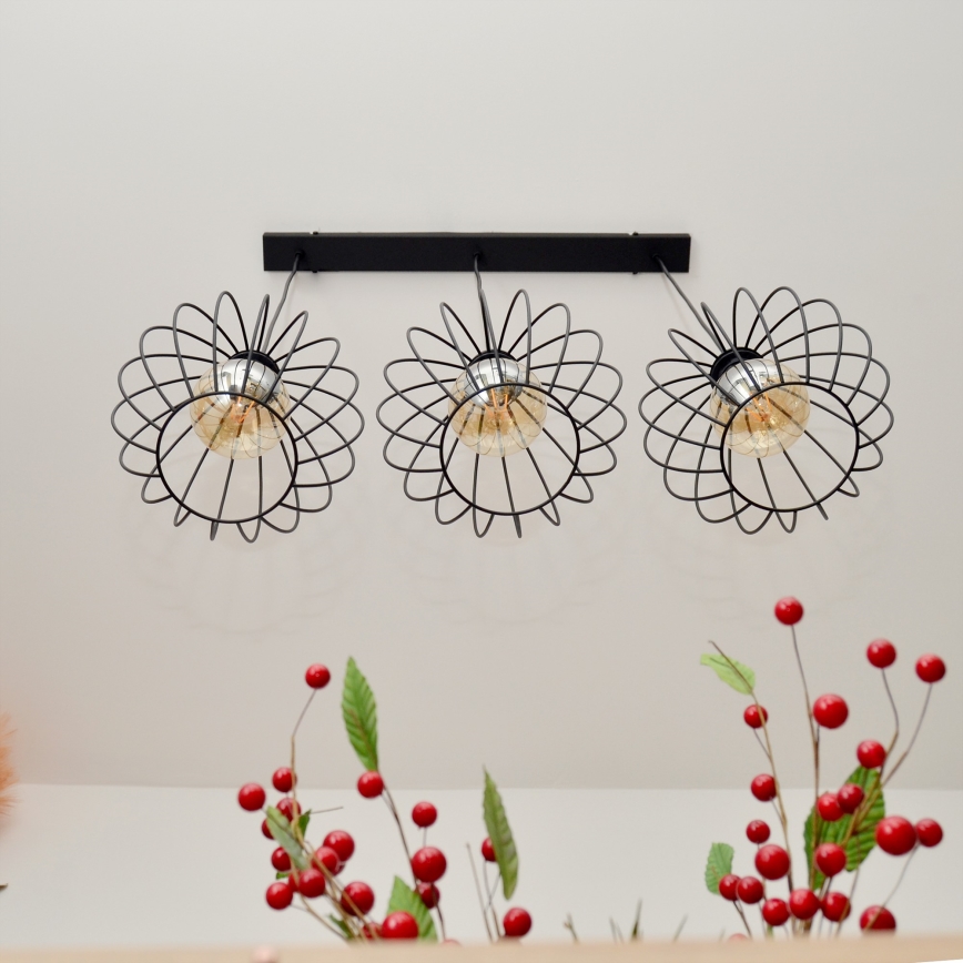 LED Luster na sajli MERCURE 3xE27/15W/230V