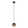 LED Luster na sajli MIDWAY 1xGU10/4,8W/230V crna/bakrena