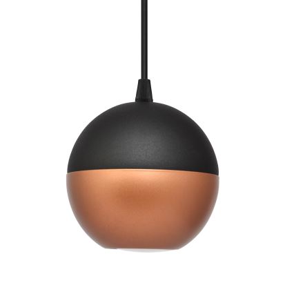 LED Luster na sajli MIDWAY 3xGU10/4,8W/230V crna/bakrena