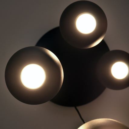 LED Luster na sajli MIDWAY 4xGU10/4,8W/230V crna