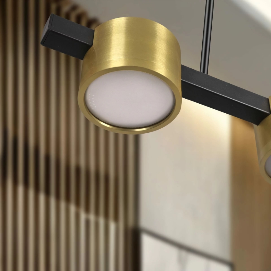 LED Luster na sajli MIRELLA 3xGX53/6W/230V zlatna/crna