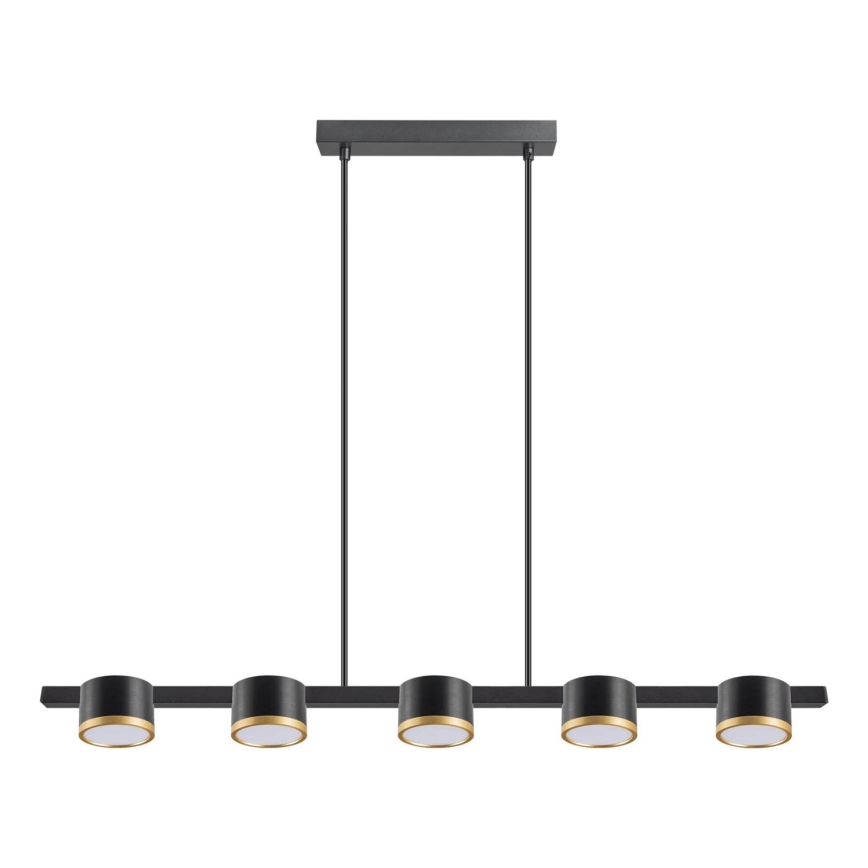 LED Luster na sajli MIRELLA 5xGX53/6W/230V crna