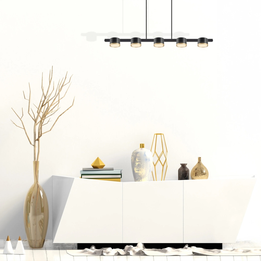LED Luster na sajli MIRELLA 5xGX53/6W/230V crna