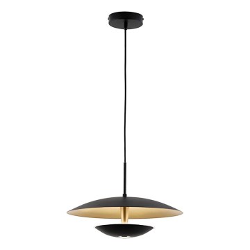 LED luster na sajli MONICA LED/16W/230V crna/zlatna