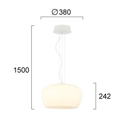 LED luster na sajli NADIA LED/20W/230V bijela