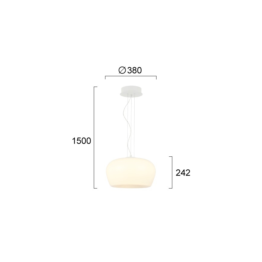 LED luster na sajli NADIA LED/20W/230V bijela