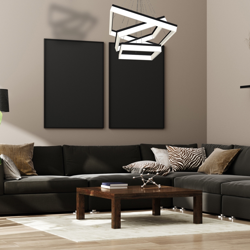 LED Luster na sajli NERO 3xLED/140W/230V