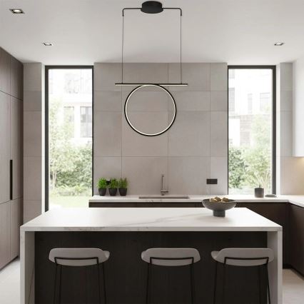 LED luster na sajli ODETTA LED/30W/230V 4000K crna