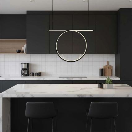 LED luster na sajli ODETTA LED/30W/230V 4000K crna