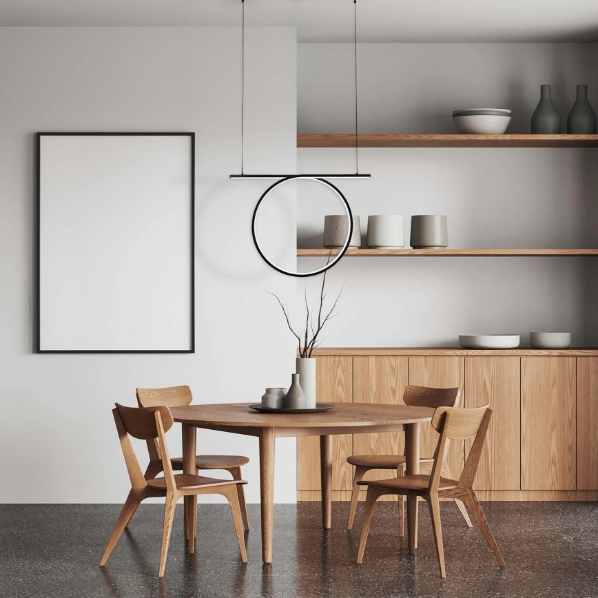 LED luster na sajli ODETTA LED/30W/230V 4000K crna