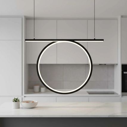 LED luster na sajli ODETTA LED/30W/230V 4000K crna