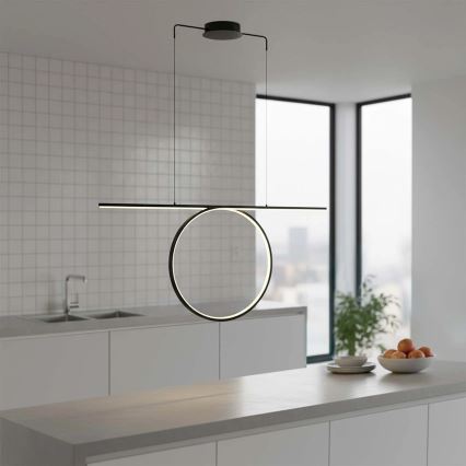 LED luster na sajli ODETTA LED/42W/230V 4000K crna