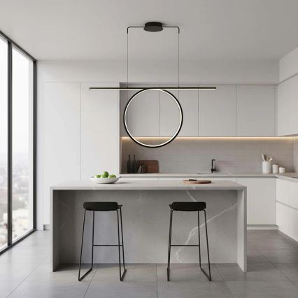 LED luster na sajli ODETTA LED/42W/230V 4000K crna