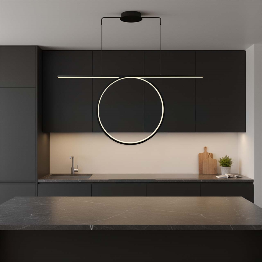 LED luster na sajli ODETTA LED/42W/230V 4000K crna