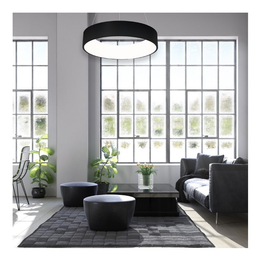 LED Luster na sajli OHIO BLACK LED/24W/230V