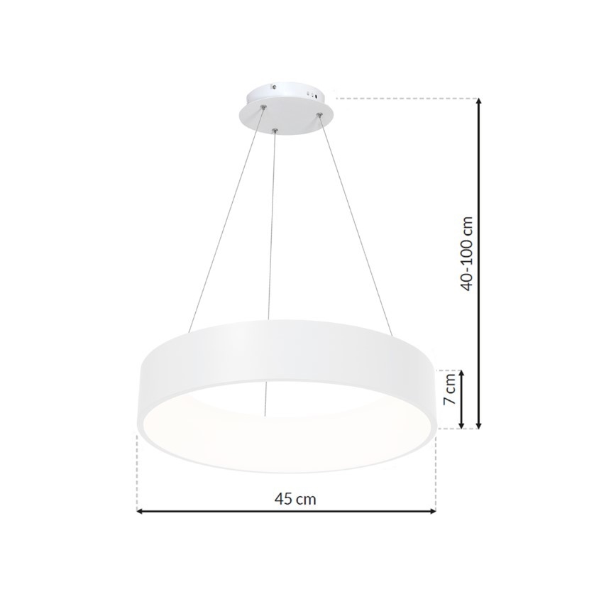LED Luster na sajli OHIO LED/24W/230V