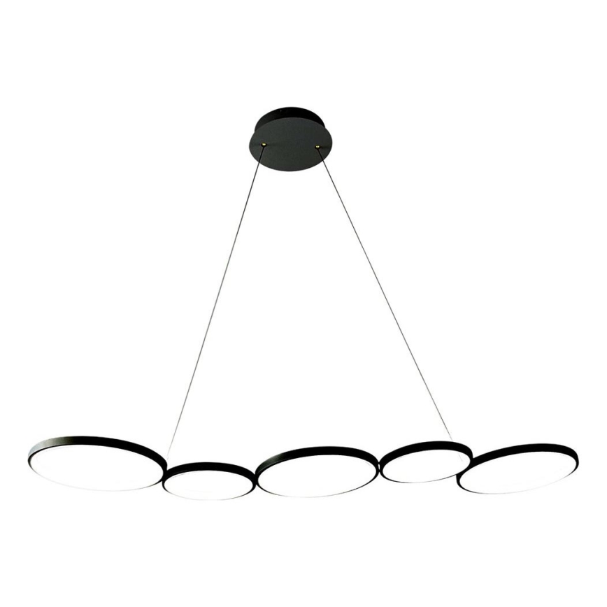 LED Luster na sajli OLYMPIA 5xLED/10W/230V crna