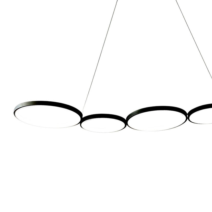 LED Luster na sajli OLYMPIA 5xLED/10W/230V crna