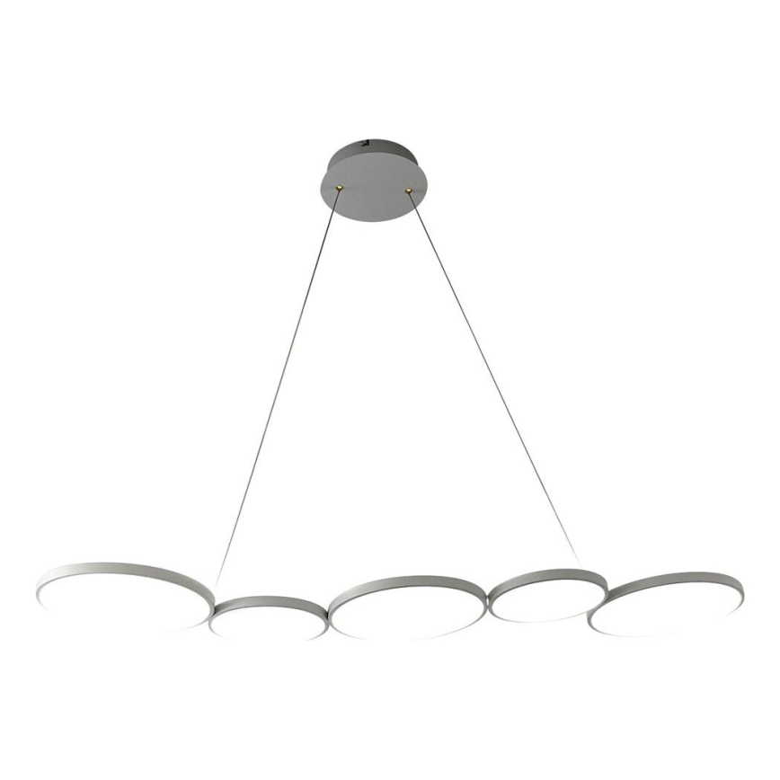 LED Luster na sajli OLYMPIA 5xLED/10W/230V siva