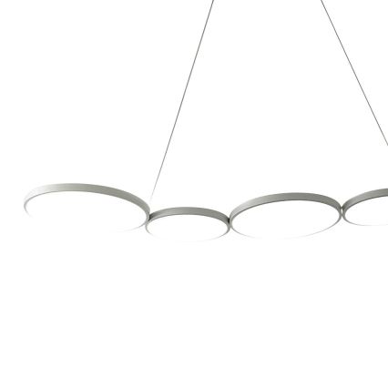 LED Luster na sajli OLYMPIA 5xLED/10W/230V siva