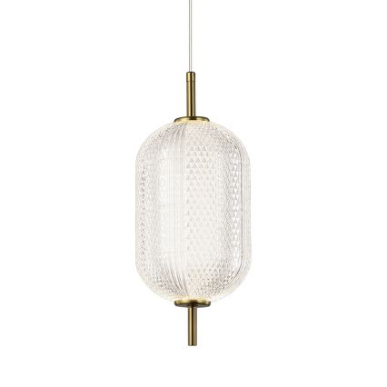 LED luster na sajli PELLUCID LED/11W/230V zlatna/prozirna