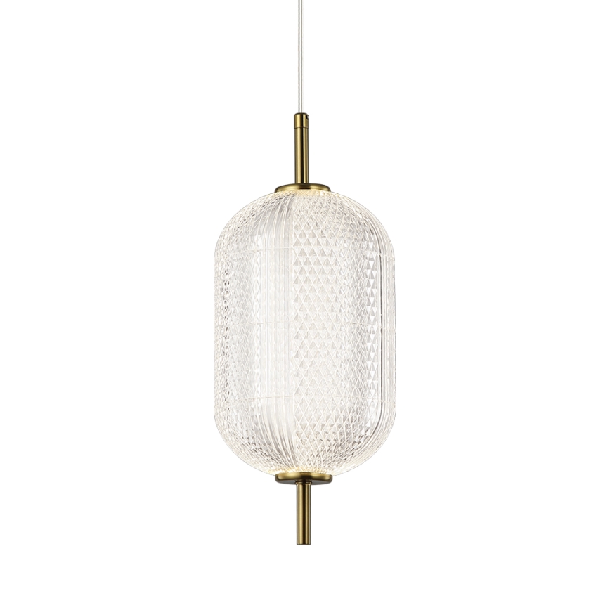 LED luster na sajli PELLUCID LED/11W/230V zlatna/prozirna