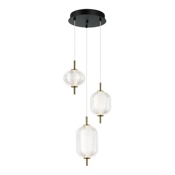 LED luster na sajli PELLUCID LED/20W/230V brončana/crna