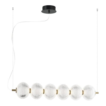 LED luster na sajli PELLUCID LED/23W/230V zlatna/prozirna