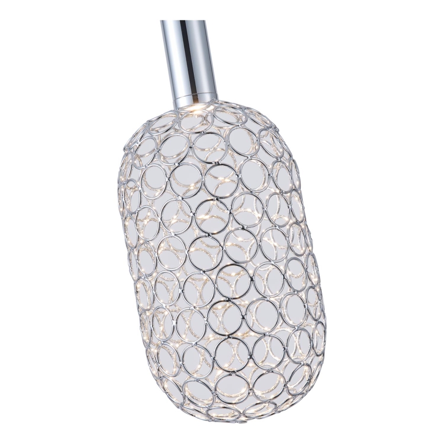 LED Luster na sajli PERFORATO LED/6,3W/230V 3000K sjajni krom pr. 13 cm