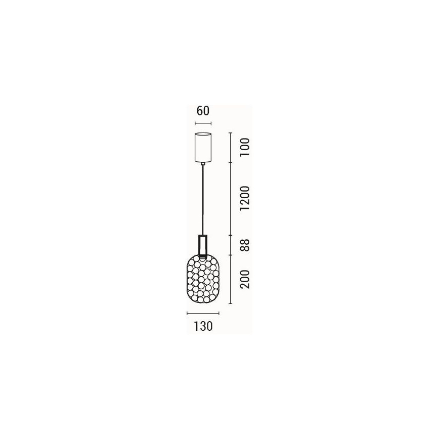 LED Luster na sajli PERFORATO LED/6,3W/230V 3000K sjajni krom pr. 13 cm