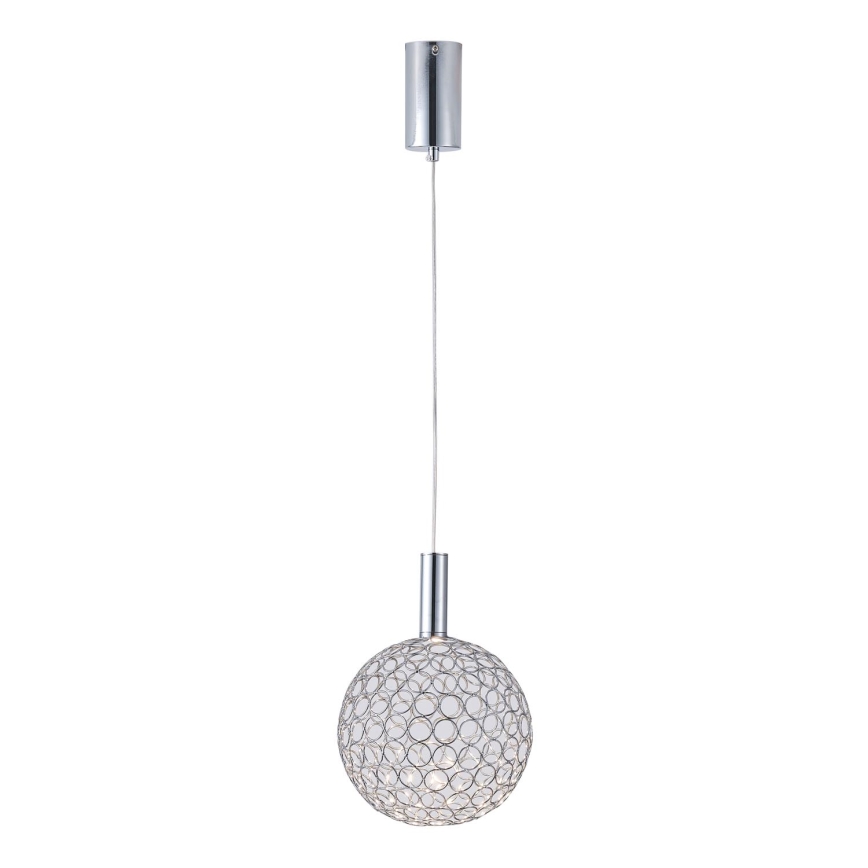 LED Luster na sajli PERFORATO LED/6,3W/230V 3000K sjajni krom pr. 20 cm
