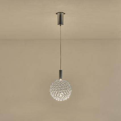 LED Luster na sajli PERFORATO LED/6,3W/230V 3000K sjajni krom pr. 20 cm