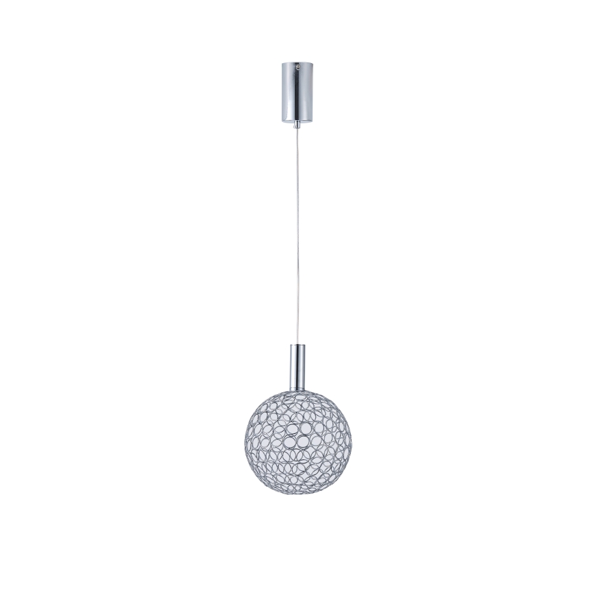 LED Luster na sajli PERFORATO LED/6,3W/230V 3000K sjajni krom pr. 20 cm