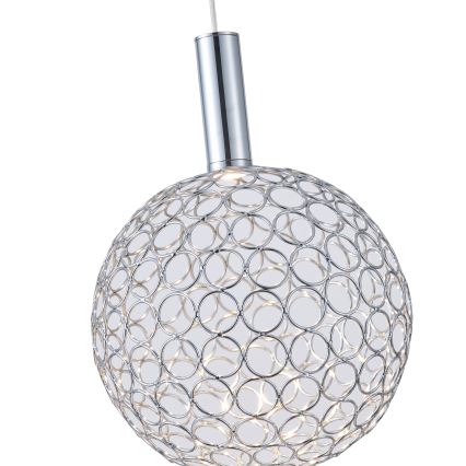 LED Luster na sajli PERFORATO LED/6,3W/230V 3000K sjajni krom pr. 20 cm