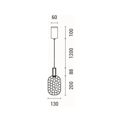 LED Luster na sajli PERFORATO LED/6,3W/230V 3000K zlatna pr. 13 cm