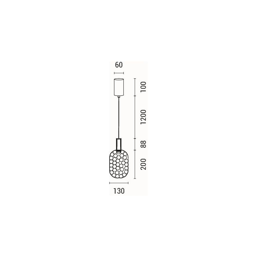 LED Luster na sajli PERFORATO LED/6,3W/230V 3000K zlatna pr. 13 cm