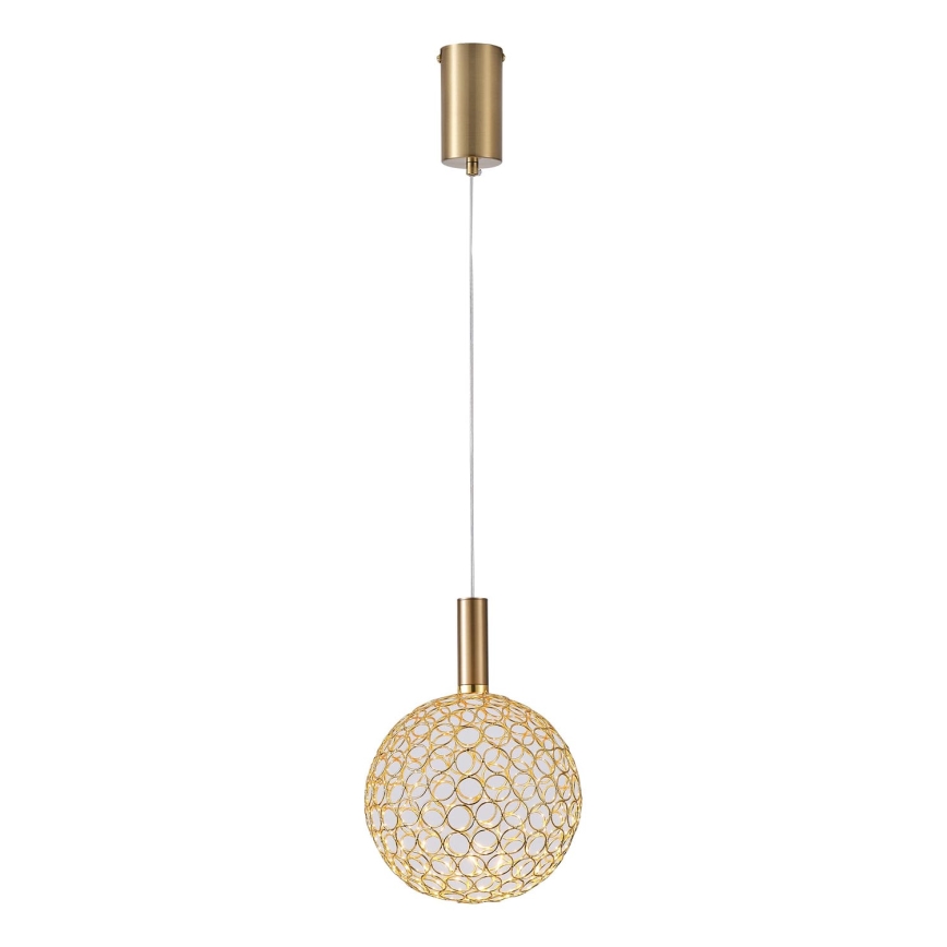 LED Luster na sajli PERFORATO LED/6,3W/230V 3000K zlatna pr. 20 cm