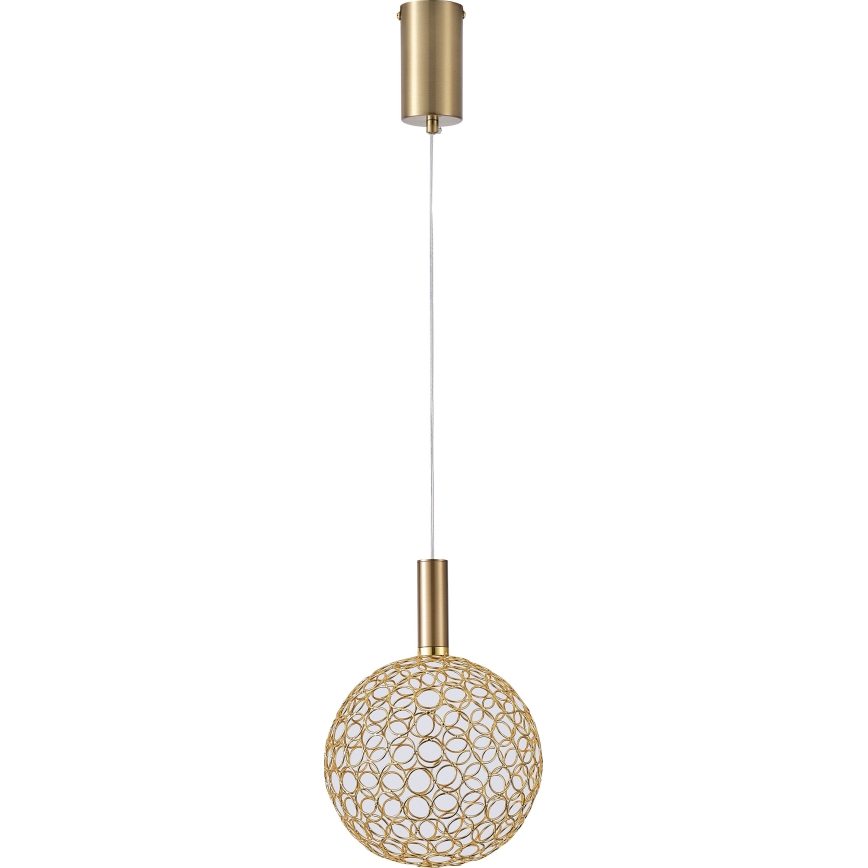 LED Luster na sajli PERFORATO LED/6,3W/230V 3000K zlatna pr. 20 cm