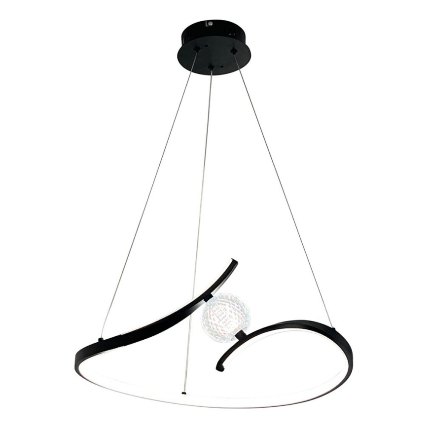 LED Luster na sajli PERLA LED/34W/230V crna
