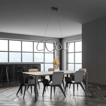 LED luster na sajli PETRA LED/48W/230V 4000K crna