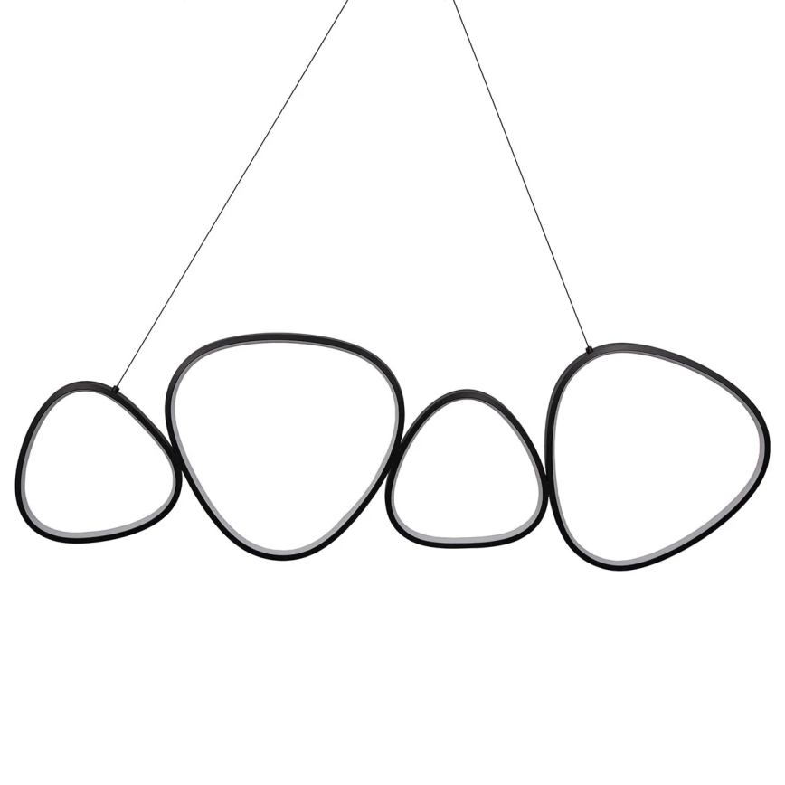 LED luster na sajli PETRA LED/48W/230V 4000K crna