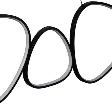 LED luster na sajli PETRA LED/48W/230V 4000K crna