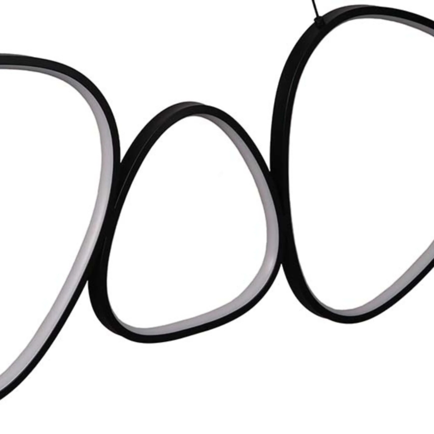 LED luster na sajli PETRA LED/48W/230V 4000K crna